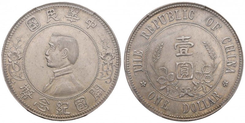 CINA Repubblica - Dollaro (1912) - Y. 319; LM 42 Low stars AG RRR In slab PCGS “...