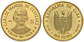CUBA 100 Pesos 1977 Carlos Manuel de Cespedes - Fr. 8 AU (g 12,00) 

FS