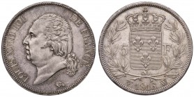 FRANCIA Luigi XVIII (1815-1824) 5 Franchi 1816 W - Gad. 614 AG (g 24,85) Bella patina di vecchia raccolta

qFDC/FDC