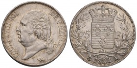 FRANCIA Luigi XVIII (1815-1824) 5 Franchi 1822 A - Gad. 614 AG (g 24,88)

qFDC/FDC