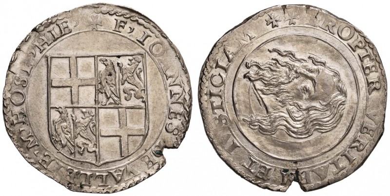 MALTA Jean Parisot de Valette (1557-1568) 4 Tarì s.d. - R.S. 27 AG (g 11,75) Fra...