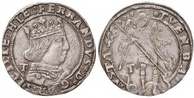 L’AQUILA Ferdinando I d’Aragona (1458-1494) Coronato - MIR 91 AG (g 4,00) R 

SPL