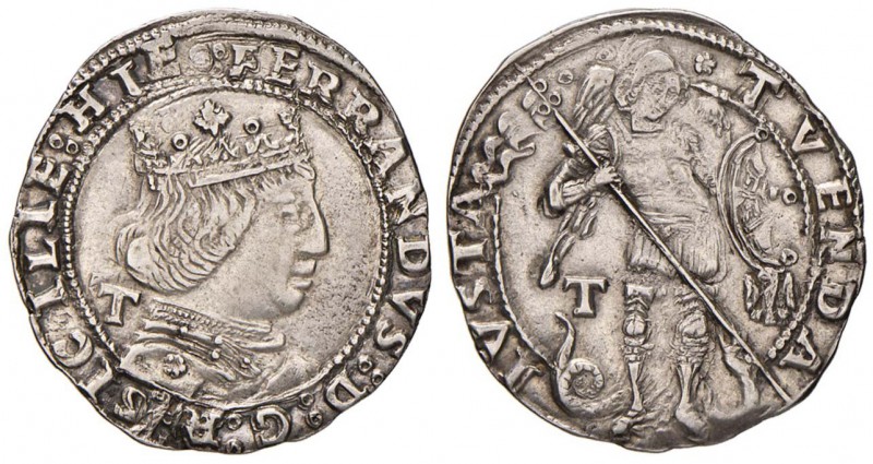 L’AQUILA Ferdinando I d’Aragona (1458-1494) Coronato - MIR 91 AG (g 4,00) R

q...