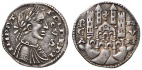 BERGAMO A nome di Federico II (sec. XIII-XIV) Grosso da 6 denari - MIR 16a AG (g 2,09) RR

SPL