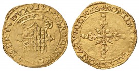 CAMERINO Giulia Varano e Guidobaldo II della Rovere (1534-1539) Scudo d’oro - CNI 10 AU (g 3,32) RRR Schiacciatura, ma esemplare di bella qualità

S...