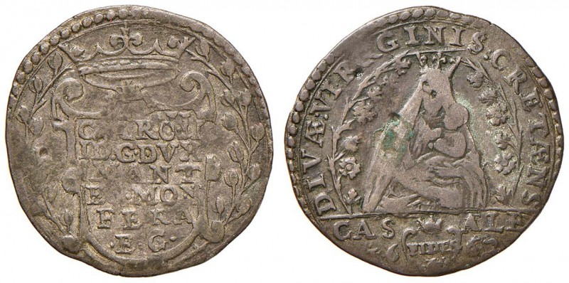 CASALE Carlo II Gonzaga (1647-1665) 2 Reali 1662 - MIR 359 CU (g 4,71) Bell’esem...