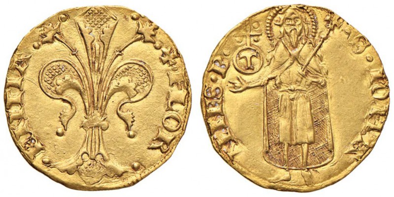FIRENZE Repubblica - Fiorino, 1436-1449, simbolo T cerchiata con croce e puntini...