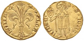 FIRENZE Repubblica - Fiorino largo, 1437, I semestre, Daniele di Luigi Canigiani, simbolo stemma Canigiani con D sopra - Bernocchi 2585 (citati due so...