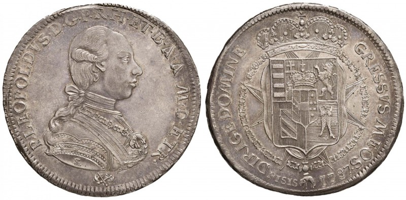 FIRENZE Pietro Leopoldo (1765-1790) Francescone 1787 - MIR 385/4 AG (g 27,33) RR...