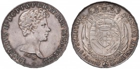 FIRENZE Leopoldo II (1824-1859) Francescone 1826 - MIR 446 AG (g 27,40) RR Bella patina iridescente 

SPL+