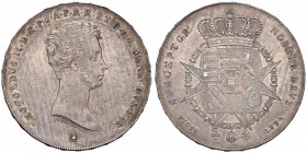 FIRENZE Leopoldo II (1824-1859) Francescone 1839 - MIR 448/4 AG (g 27,32) RR Dall’asta Nomisma 45, lotto 645. Stimato 1.500 euro, realizzò 2.600 euro....