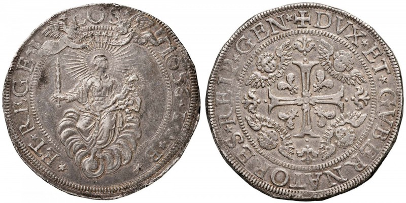 GENOVA Dogi Biennali (1528-1797) 2 Scudi 1656 sigla IAB - MIR 290/10 AG (g 76,50...