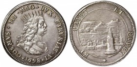 LIVORNO Cosimo III (1670-1723) Tollero 1698 - MIR 64/13 (indicato R/2) AG (g 26,96) RR

SPL