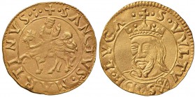 LUCCA Repubblica (1369-1799) Ducato (post 1450) - MIR 148 AU (g 3,46) RRR Ex Maison Palombo, asta 13, lotto 567. Modesta ondulazione del tondello

S...