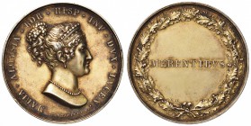 LUCCA Elisa e Felice Baciocchi (1805-1814) Medaglia MERENTIBVS - Opus: Santarelli - AG (di alto spessore) (g 62,18 - Ø 41 mm) RRR Foro sul bordo ad h ...