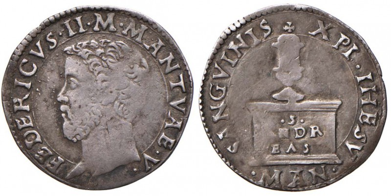MANTOVA Federico Gonzaga (1519-1540) Mezzo testone - MIR 455 AG (g 3,00) RRR

...