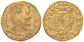 MASSA DI LUNIGIANA Alberico Cybo Malaspina (1559-1623) Doppia 1588 - Bellesia p. 98; MIR 298; CNI manca AU (g 6,39) RRRRR Moneta di estrema rarità, pe...