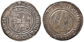 MESSINA Ferdinando il Cattolico (1479-1516) Tarì - MIR 244/2 AG (g 3,44) Graffi e schiacciature, bella patina intensa 

BB+