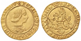MILANO Galeazzo Maria Sforza (1468-1476) Ducato di primo tipo con busto giovanile - MIR 200/1 AU (g 3,43) RR

SPL