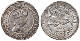 MILANO Luigi XII (1500-1513) Testone - MIR 236/1 AG (g 9,77) RR Esemplare eccezionale 

qFDC