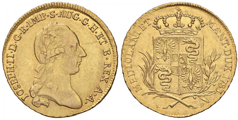 MILANO Giuseppe II (1780-1790) Doppio zecchino 1783 - MIR 444/2 AU (g 6,29) RR ...