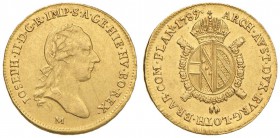 MILANO Giuseppe II (1780-1790) Mezza sovrana 1789 - MIR 457/2 (indicato R/3) AU (g 5,54) RRRR Minimi graffietti al D/ 

qSPL