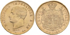 MILANO Napoleone (1805-1814) 40 Lire 1813 Puntali sagomati, 1 su 0 - Gig. 81a AU Sigillato qSPL da Emilio Tevere 

qSPL