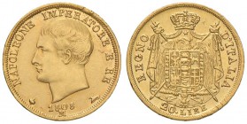 MILANO Napoleone (1805-1814) 20 Lire 1808 - Gig. 84 AU (g 6,42) Leggermente lucidato ma bell’esemplare

SPL
