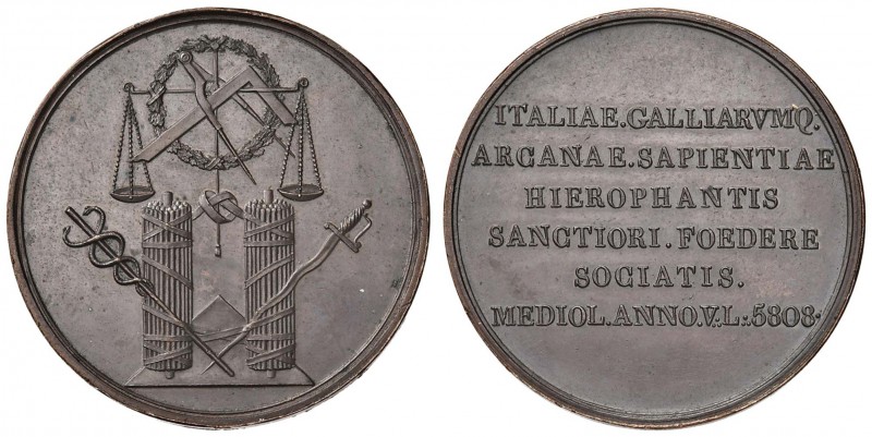 MILANO Medaglia 1808 Massonica - AE (g 30,72 - Ø 39 mm) RR

FDC