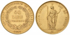 MILANO Governo provvisorio (1848) 40 Lire 1848 - Pag. 211 AU (g 12,91) R Minimi graffietti nel campo del R/

qFDC
