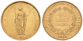 MILANO Governo provvisorio (1848) 40 Lire 1848 - Pag. 211 AU (g 12,87) R Minimi graffietti nel campo del R/

SPL
