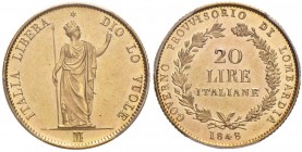 MILANO Governo provvisorio (1848) 20 Lire 1848 - Pag. 212 AU RR In slab PCGS MS61

FDC