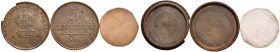 MILANO Ferdinando I (1835-1848) 3 Centesimi 1846 a scatola - Cfr. MIR 520/3 CU (g 6,89) Mancanza al bordo del D/ 

SPL