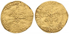 MIRANDOLA Ludovico II (1550-1568) Scudo d’oro - MIR 501 AU (g 3,08) Schiacciature marginali, modesta tosatura

BB