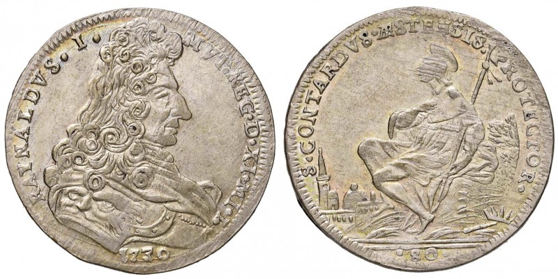 MODENA Rinaldo (1706-1737) Mezzo ducato 1730 - MIR 832/5 AG (g 11,53) Minimi gra...