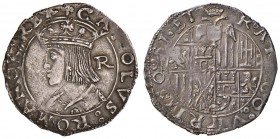 NAPOLI Carlo V (1516-1556) Carlino sigla R - MIR 145 (indicato R/3) AG (g 3,42) RRR

SPL