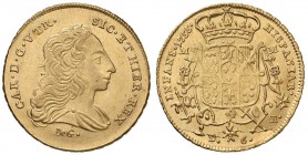 NAPOLI Carlo di Borbone (1734-1759) 6 Ducati 1755 con VTR al D/ - Magliocca 117b AU (g 8,85) RRR Minimi graffietti di conio al R/ 

SPL+