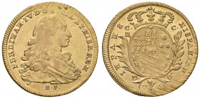 NAPOLI Ferdinando IV (1759-1799) 6 Ducati 1768 - Magliocca 199 AU (g 8,85) RRR Graffi di conio al R/

SPL