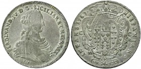 NAPOLI Ferdinando IV (1759-1799) Piastra 1767 sigla C/C R - Magliocca 239 AG (g 25,40) R Graffietti di conio ma piacevole esemplare 

qSPL