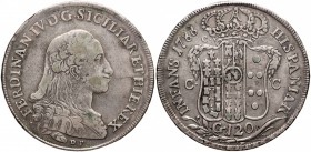 NAPOLI Ferdinando IV (1759-1799) Piastra 1788 gigli invertiti - Magliocca 246b AG R Sigillato BB/BB+ da Testa Pietro Paolo

BB/BB+