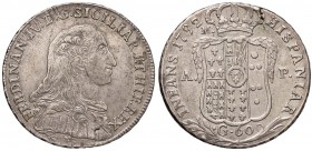NAPOLI Ferdinando IV (1759-1799) Mezza piastra 1792 - Magliocca 267 AG (g 13,62) RR Frattura del tondello, conservazione notevole per questo tipo di m...