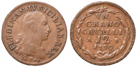 NAPOLI Ferdinando IV (1759-1799) Grano 1790 A P - Magliocca 315 CU (g 5,58)

BB/BB+