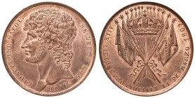 NAPOLI Murat (1808-1815) Medaglia 1809 per la distribuzione delle bandiere alle Legioni provinciali - D’Auria 87 AE (g 15,89 - Ø 37 mm) R Rame rosso ...