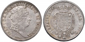 NAPOLI Ferdinando I (1816-1825) Piastra 1818 con HISPAINIARVM al R/ - Magliocca 444c (indicata R/4) AG (g 27,55) RRRR Minimi graffietti di conio al D/...