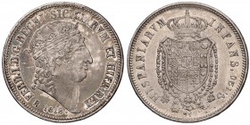 NAPOLI Ferdinando I (1816-1825) Piastra 1818 Reimpressa - Magliocca 444e (indicata R/3) AG (g 27,63) RRR Bella qualità per questo tipo di moneta 

S...