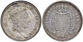 NAPOLI Ferdinando I (1816-1825) Mezza piastra 1818 - Magliocca 446b AG (g 13,68) RRRR Variante estremamente rara con l’errore INFNAS al R/. Questa var...