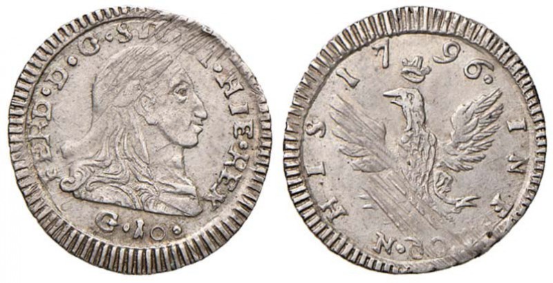 PALERMO Ferdinando III (1759-1816) Tarì 1796 - Spahr 78/79; MIR 626 AG (g 1,15) ...