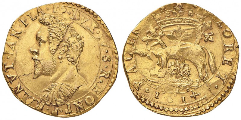 PIACENZA Ranuccio I Farnese (1592-1622) Quadrupla 1614 - MIR 1152/12 AU (g 13,18...