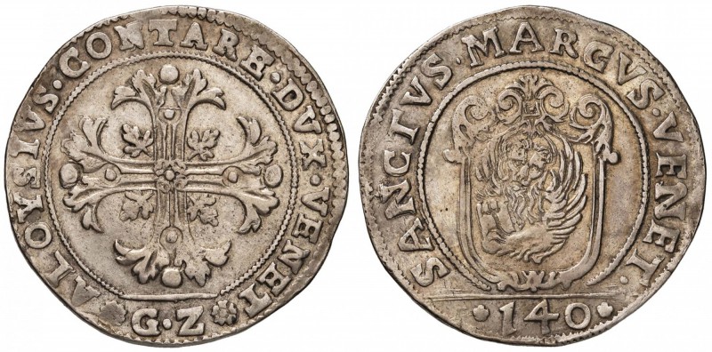 VENEZIA Alvise Contarini (1676-1684) Scudo della croce sigla G Z - Pa. 4 AG (g 3...