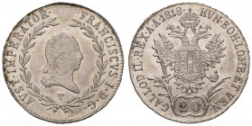 VENEZIA Francesco I (1815-1835) 20 Kreuzer 1818 - Gig. 113 AG (g 6,68) RR Conservazione eccezionale

FDC